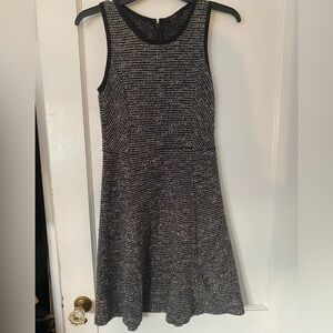 J. Crew Black and White Textured Dress